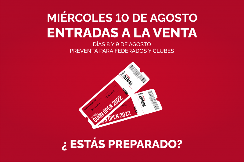 Las entradas del Gijn Open se pondrn a la venta el 10 de agosto